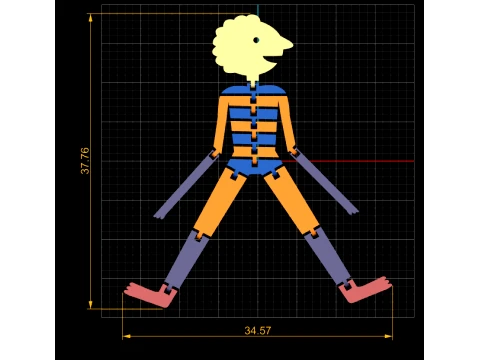 Flexi Sheep Character 3D Model