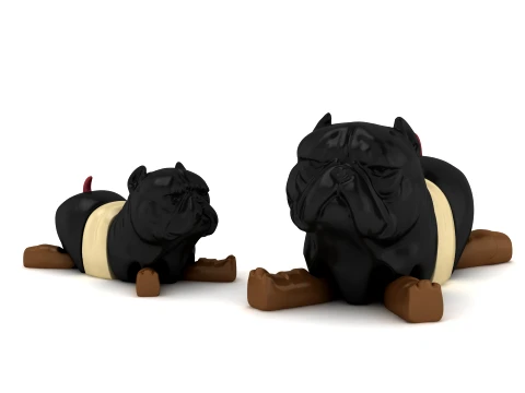 Bulldoggen-Spielzeugfigur 3D Modell
