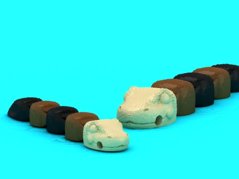 Flexi Snake Toy 3D Model