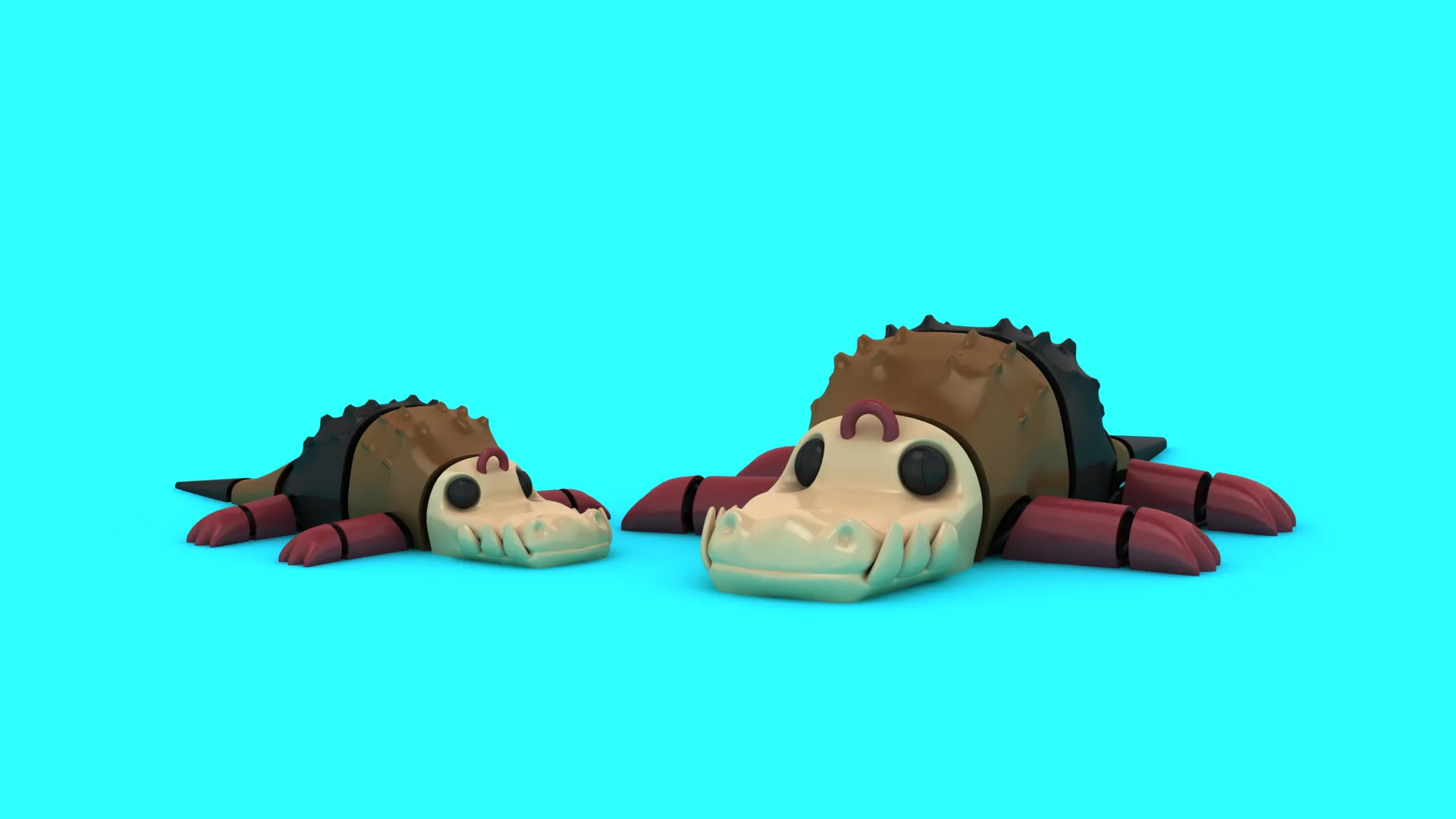 Cute Crocodile Toy 3D Model .c4d .max .obj .3ds .fbx .stl .blend 