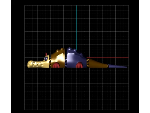 Cute Crocodile Toy 3D Model