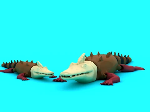 Flexi Crocodile Toy 3D Model