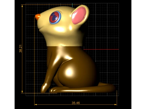 Cute Mouse Figurine 3D Model
