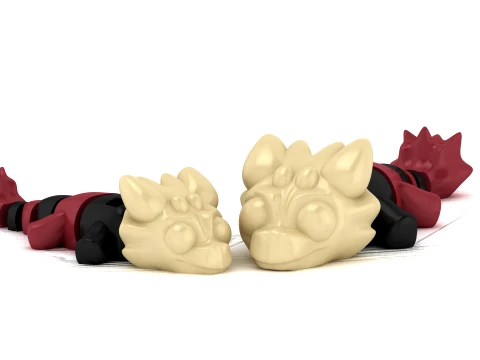 Flexi Dragon Toy 3D Model