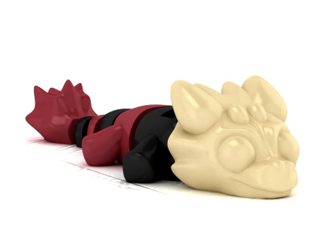 Flexi Dragon Toy 3D Model
