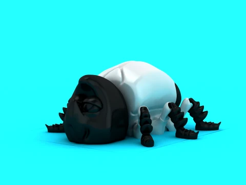 Sleepy Panda Spiders 3D Model