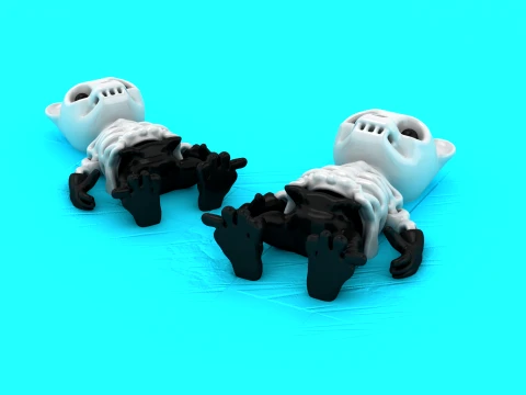 Skull Body Creatures 3D Model