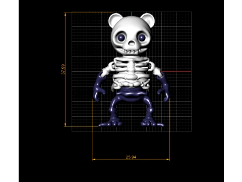Skull Body Creatures 3D Model