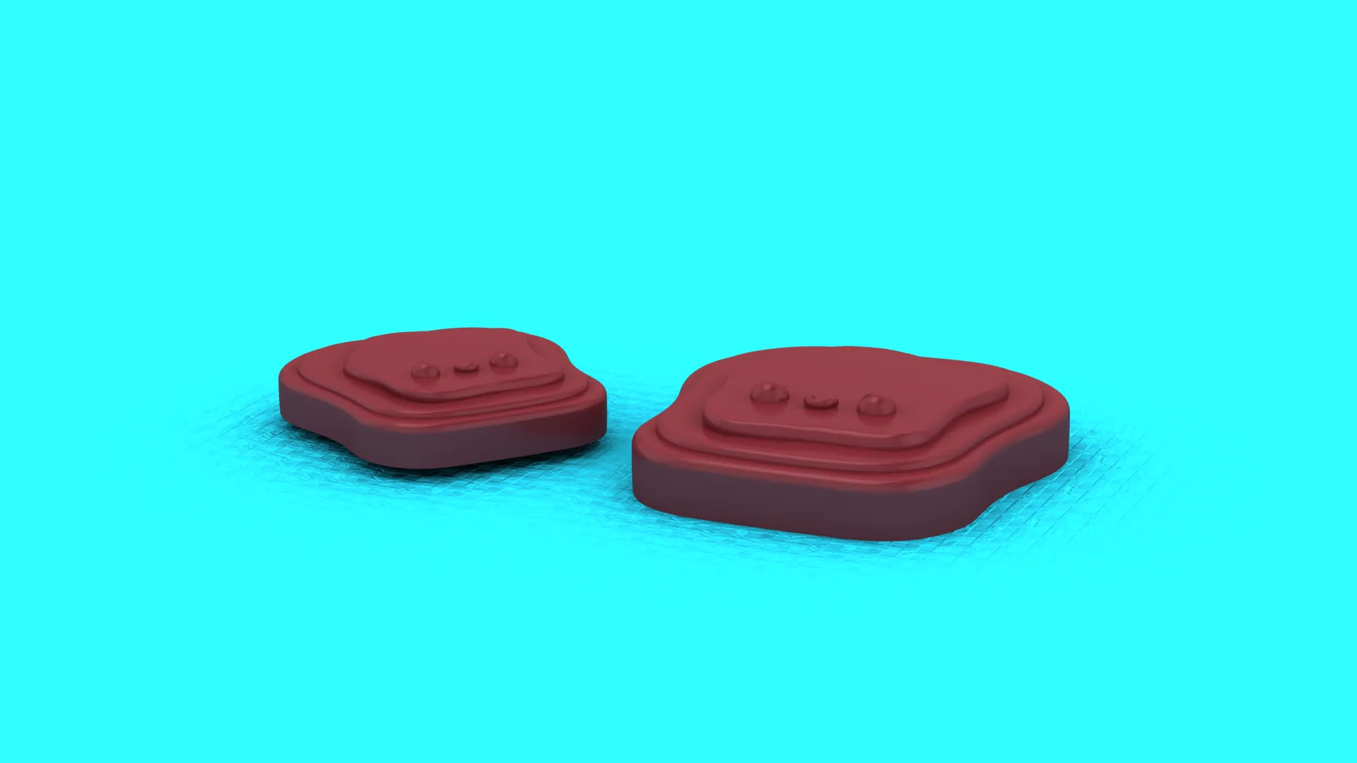 Sleepy Blob Creatures 3D Model .c4d .max .obj .3ds .fbx .stl .blend
