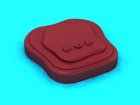 Sleepy Blob Creatures 3D Model