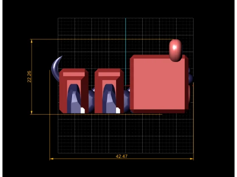 Blocky Puppy Cubes 3D Model