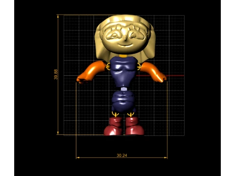 Faceless Golden Bots 3D Model