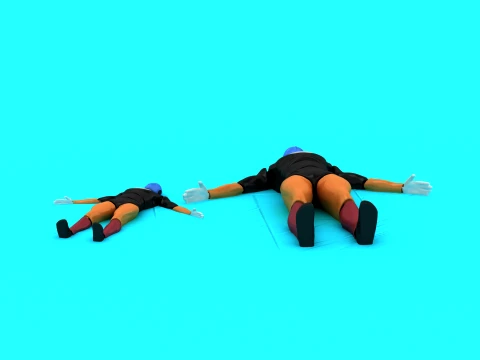 Yayılmış &ccedil;izgi film karakterleri 3D Model