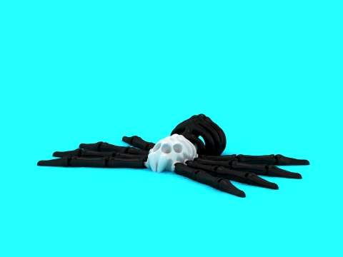 Bony Skull Spiders 3D Model