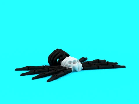Bony Skull Spiders 3D Model