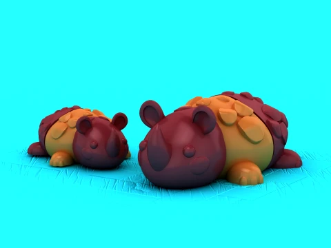 Spiky Armored Hamsters 3D Model