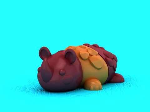 Spiky Armored Hamsters 3D Model