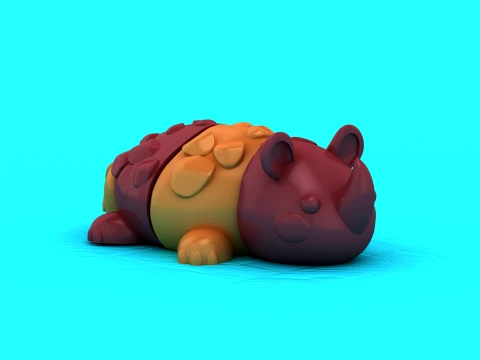 Spiky Armored Hamsters 3D Model