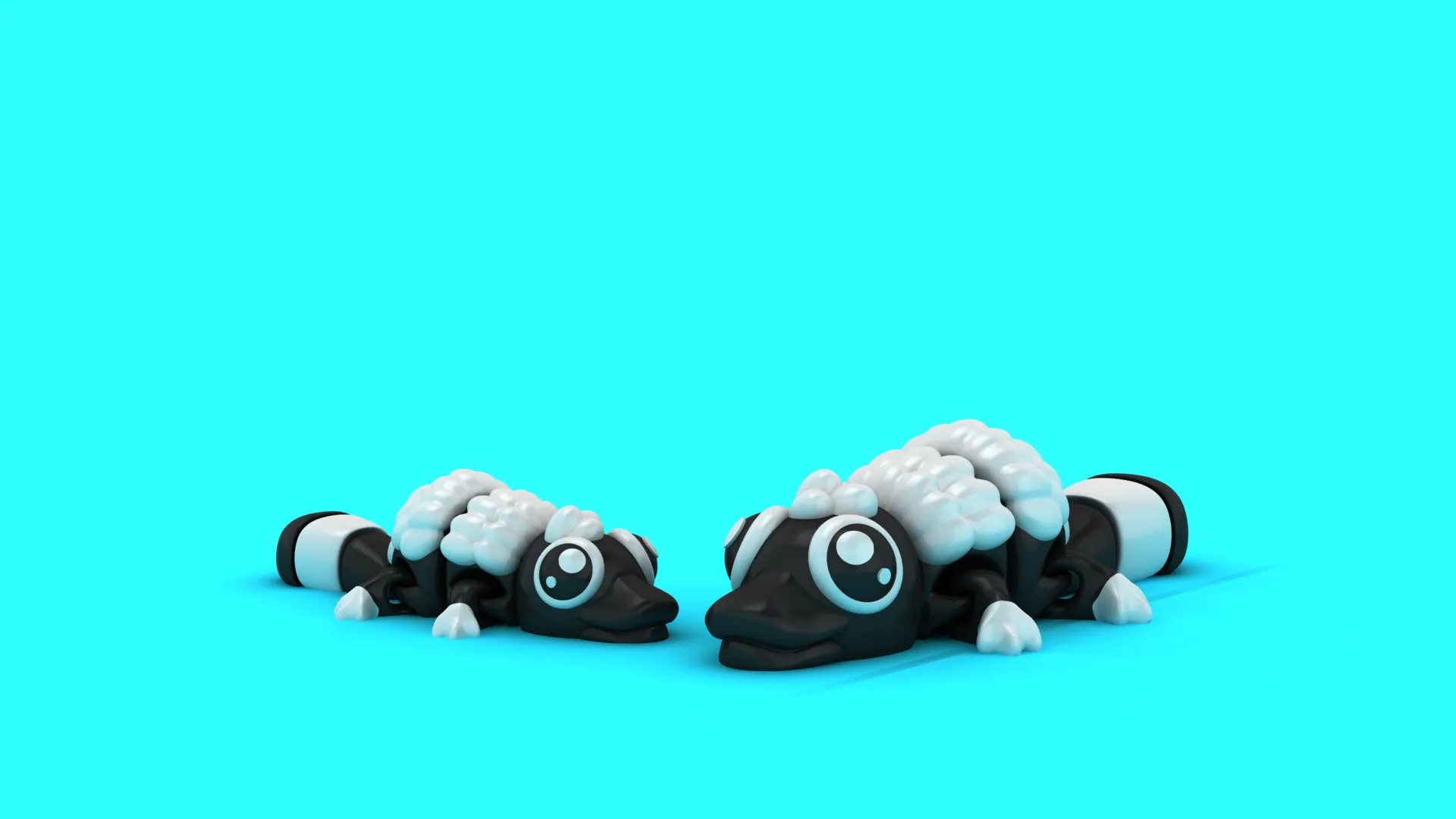 Wooly Panda Alligators 3D Model .c4d .max .obj .3ds .fbx .stl .blend