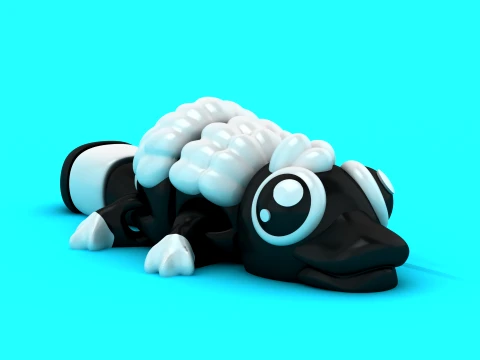 Wooly Panda Alligators 3D Model