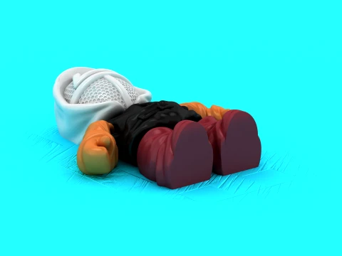 Flexi Zombie Figure 3D Model