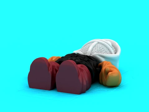 Flexi Zombie Figure 3D Model