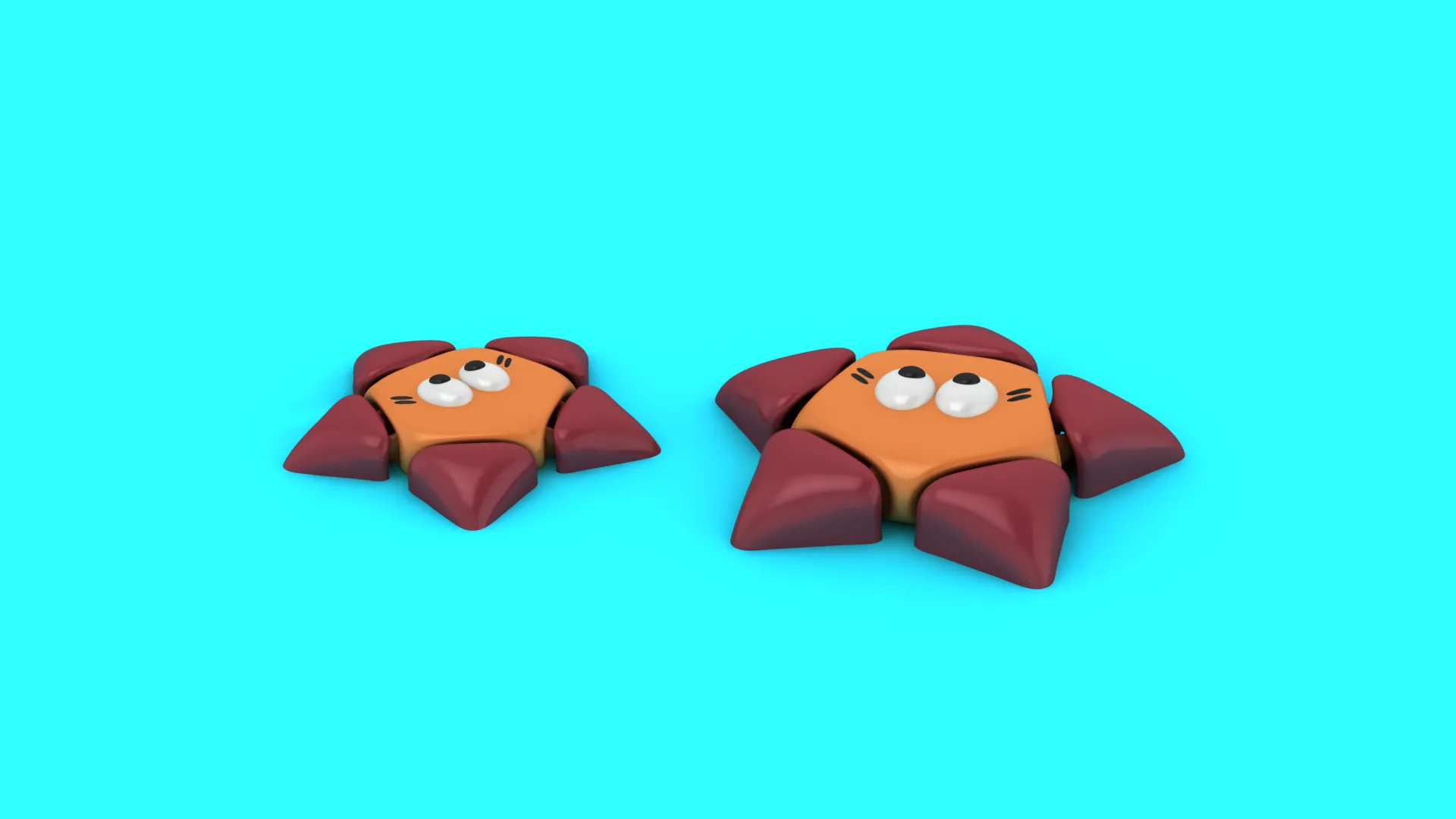 Cute Flexi Crab 3D Model .c4d .max .obj .3ds .fbx .stl .blend 