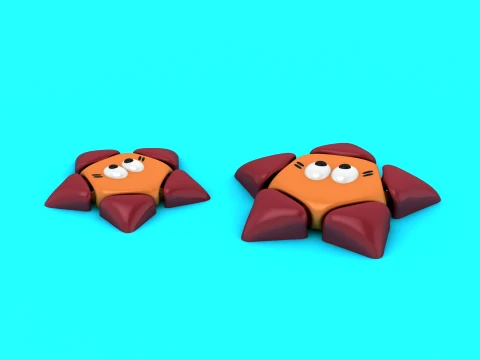 Cute Flexi Crab 3D Model