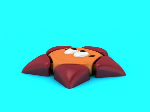 Cute Flexi Crab 3D Model