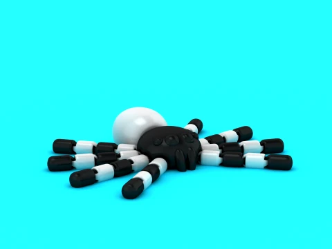 Flexi Spider Toy 3D Model