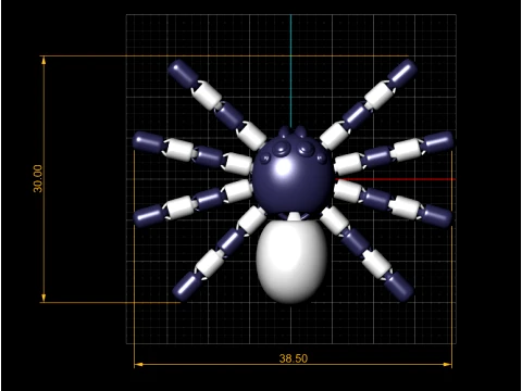 Flexi Spider Toy 3D Model