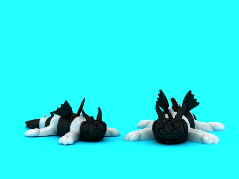 Pumpkin Dragon Flexi 3D Model