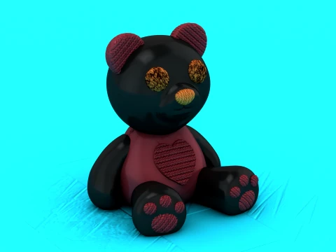 Cute Teddy Bear 3D Model