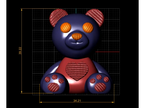 Cute Teddy Bear 3D Model