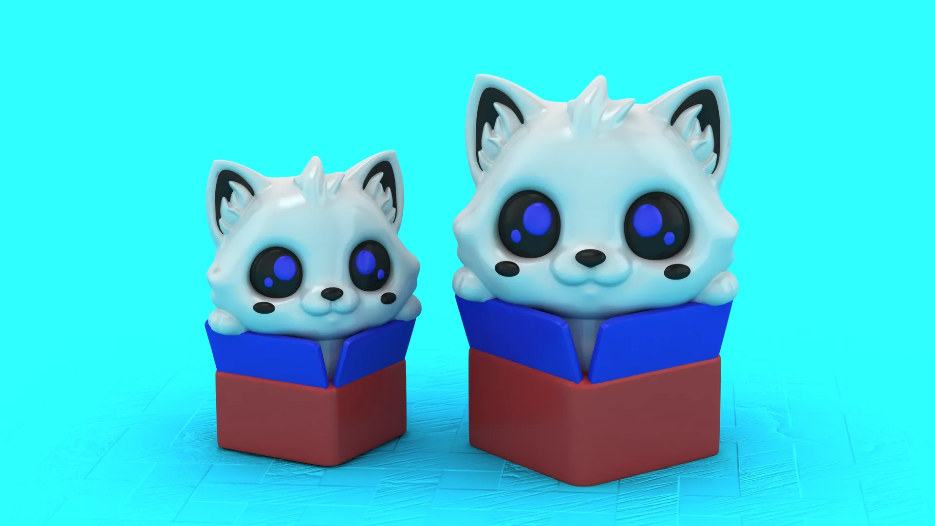 Cute Cat Book 3D Model .c4d .max .obj .3ds .fbx .stl .blend 