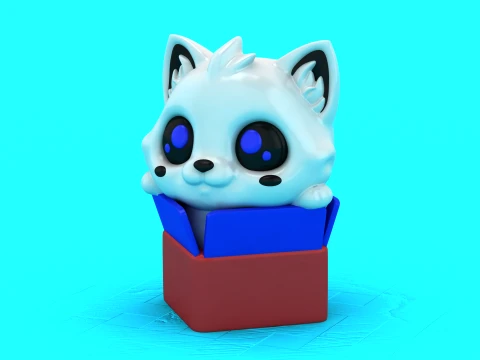 Cute Cat Book 3D Model