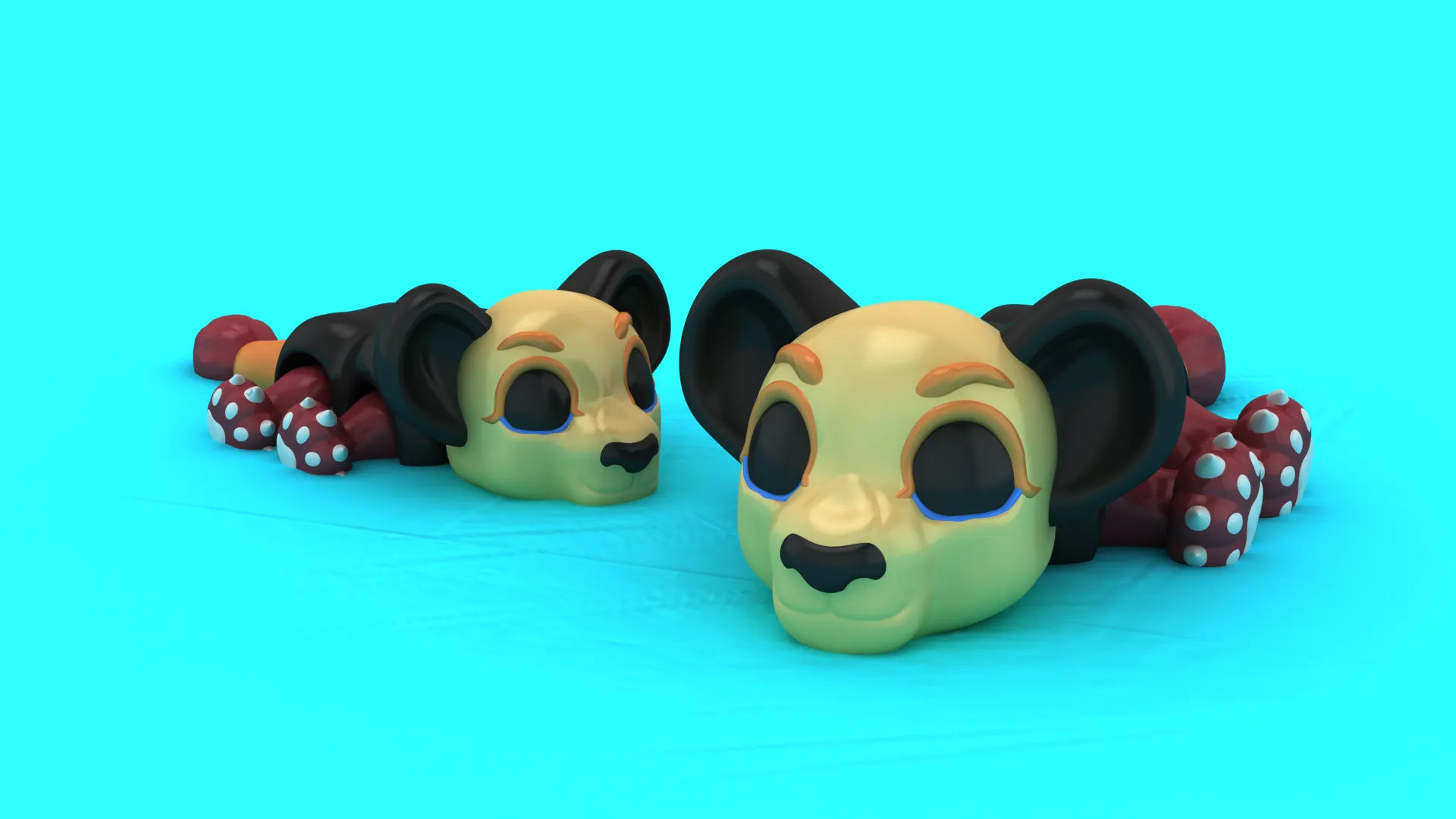 Cute Flexi Mouse 3D Model .c4d .max .obj .3ds .fbx .stl .blend