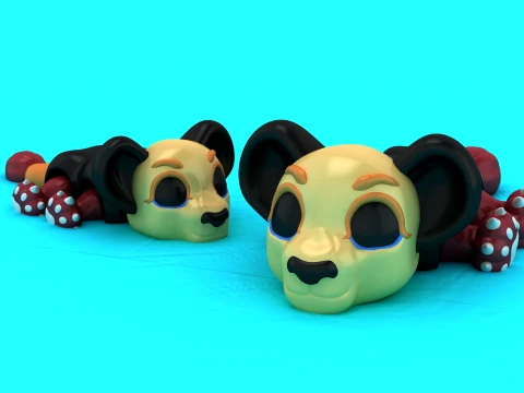 S&uuml;&szlig;e Flexi-Maus 3D Modell