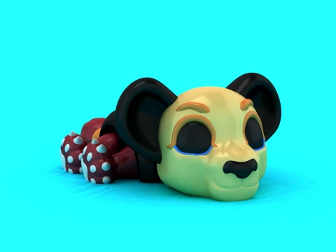 Cute Flexi Mouse 3D Model