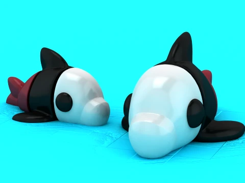 Linda orca flexible Modelo 3D