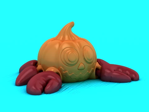 Pumpkin Crab Flexi 3D Model