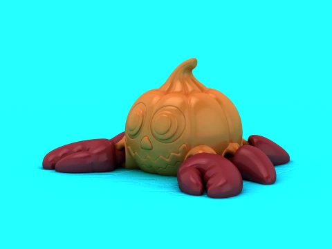 Pumpkin Crab Flexi 3D Model