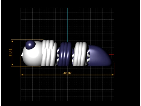 Cute Panda Flexi 3D Model