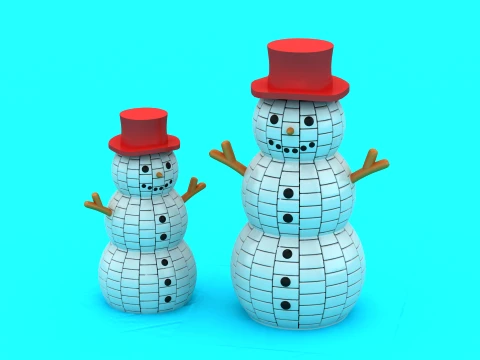 Leuk sneeuwpopdecor 3D Model