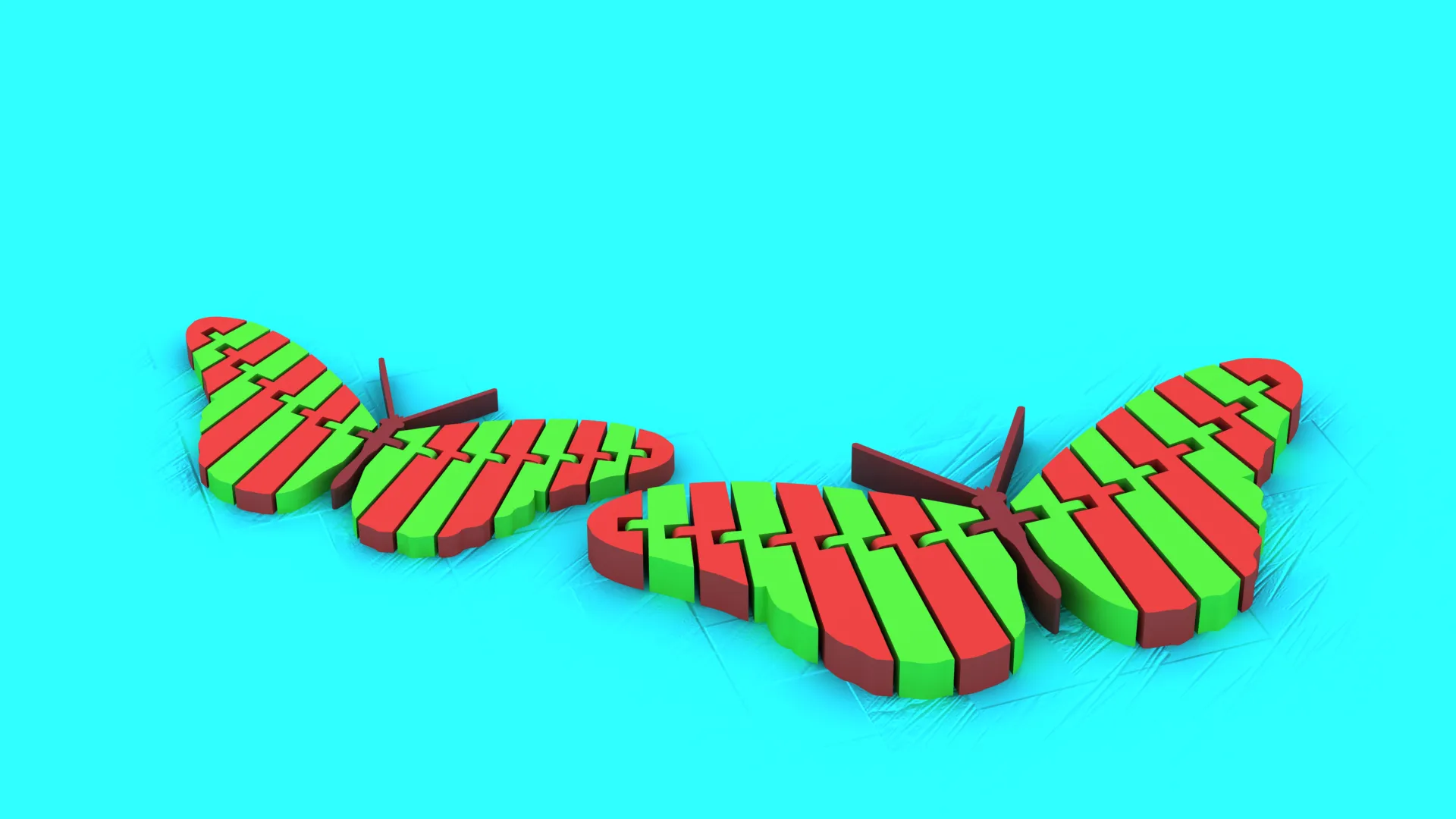 Flexi Butterfly Toy 3D Model .c4d .max .obj .3ds .fbx .stl .blend 