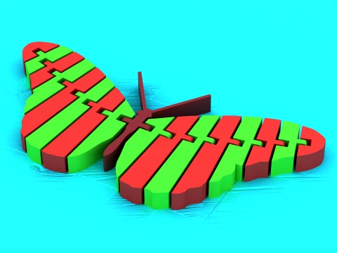 Flexi Butterfly Toy 3D Model