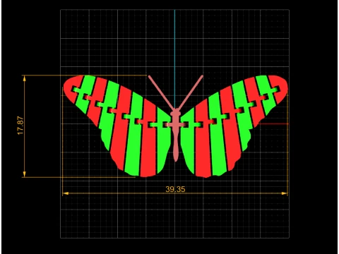 Flexi Butterfly Toy 3D Model