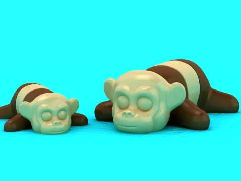 Singe Flexi mignon Modèle 3D