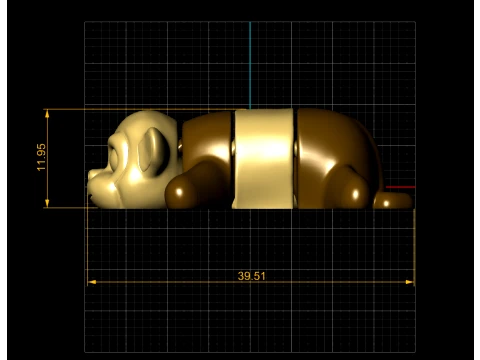 Cute Flexi Monkey 3D Model
