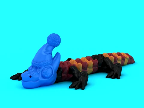 Festive Flexi Lizard 3D Model
